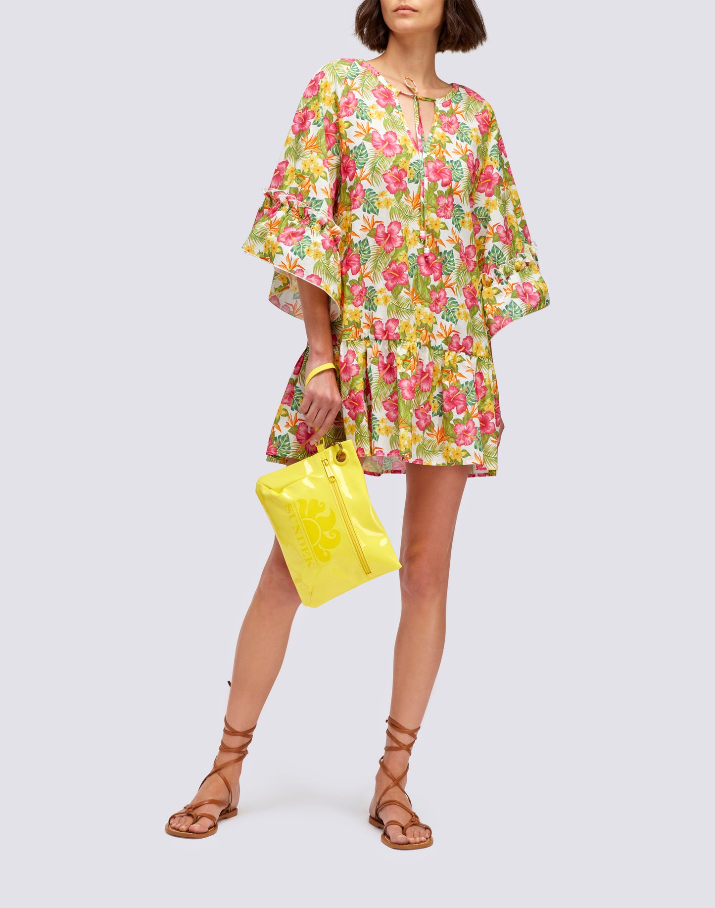 KAFTAN WITH TROPICANA PRINT