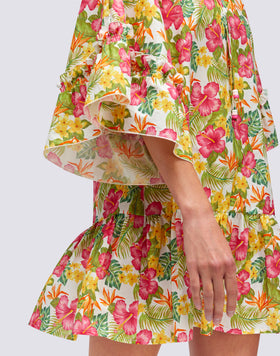 KAFTAN WITH TROPICANA PRINT
