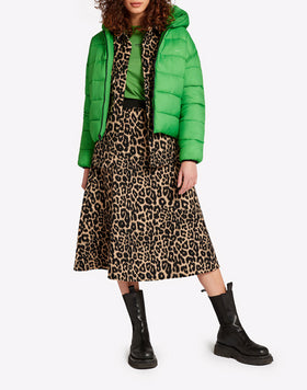 CROPPED REVERSIBLE DOWN JACKET WITH HOOD