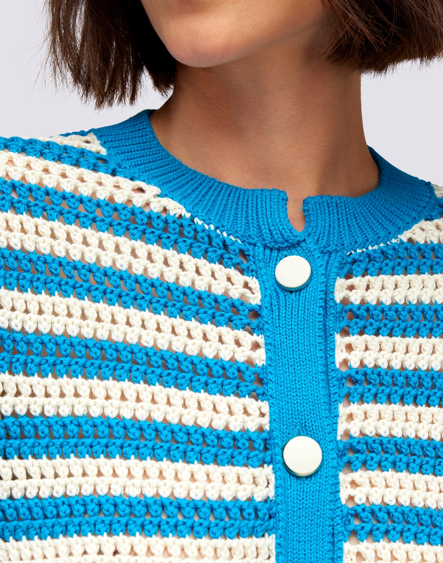 STRIPED BOLERO CARDIGAN