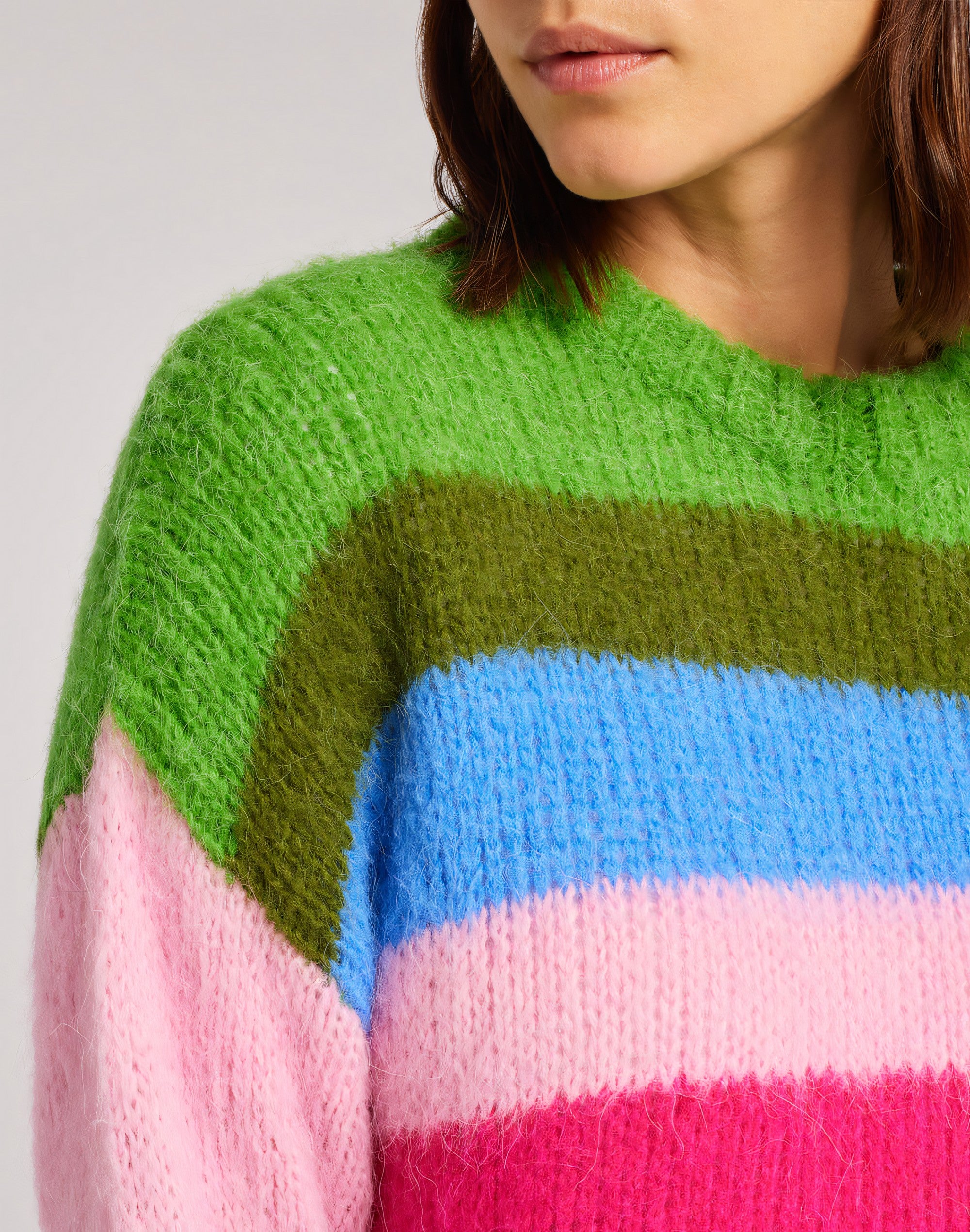 Multicolor crew 2024 neck sweater