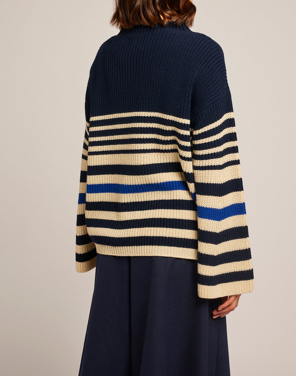 STRIPED TURTLENECK SWEATER