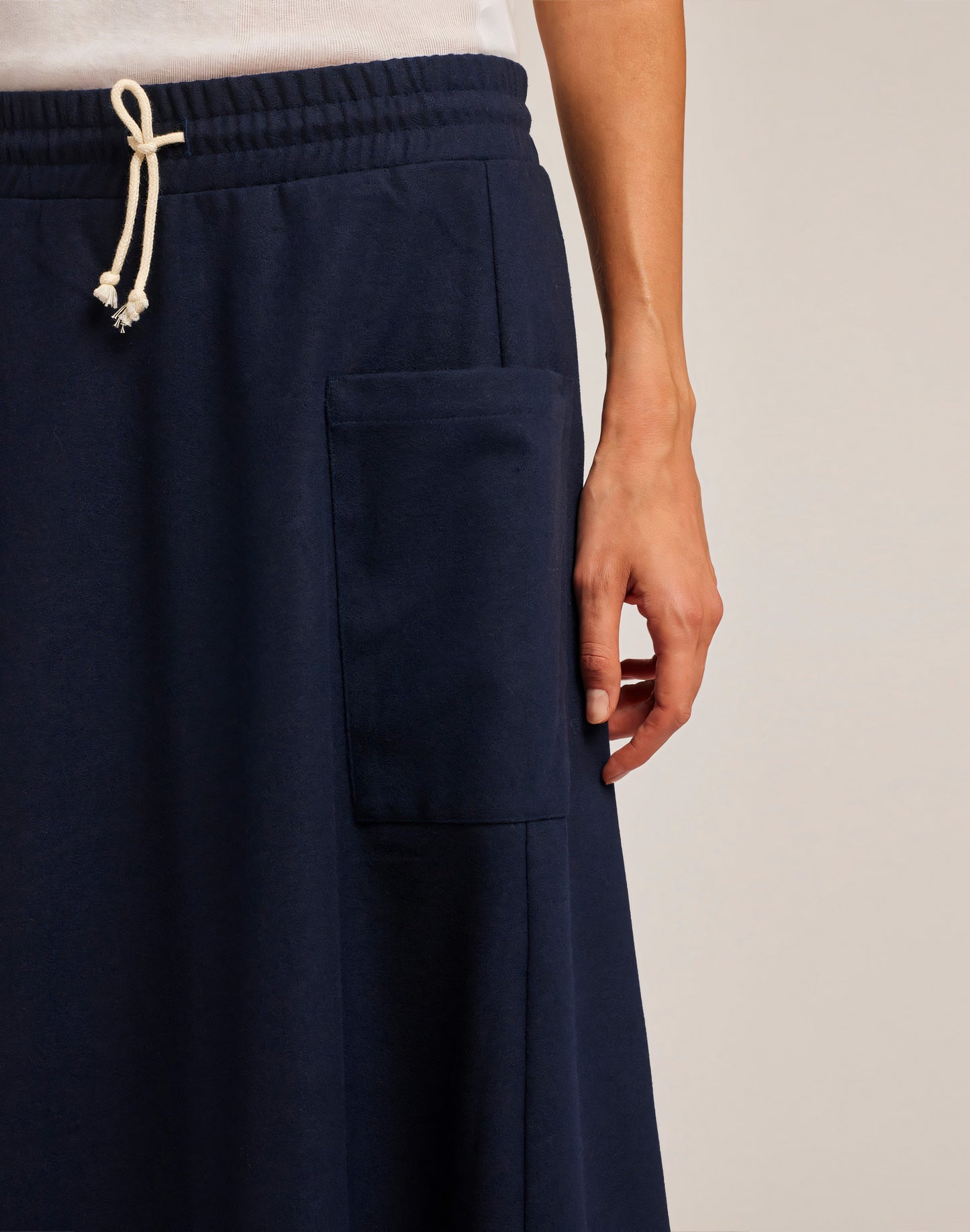 FLARED LINE SKIRT WITH ELASTIC WAIST