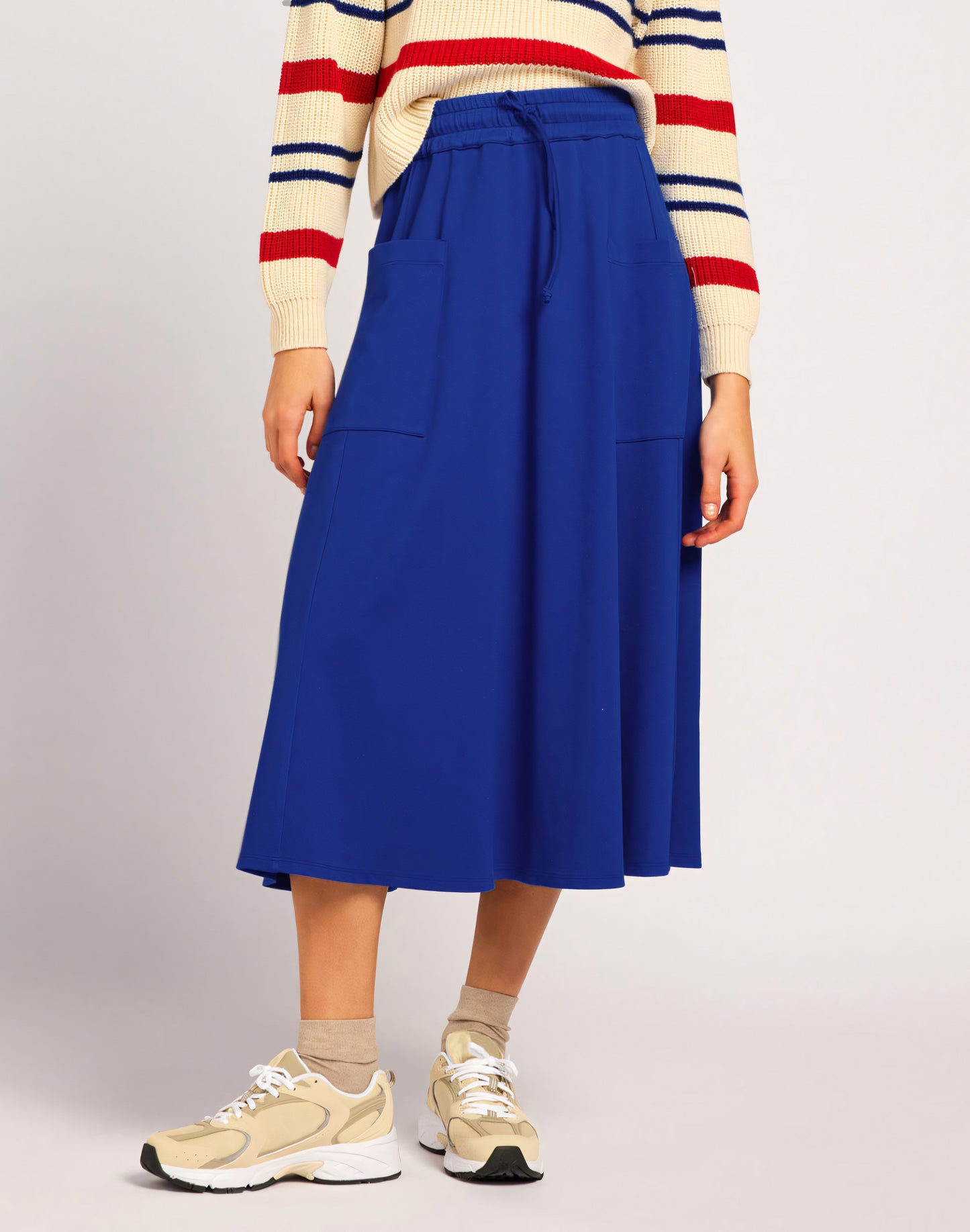 FLARED LINE SKIRT WITH ELASTIC WAIST