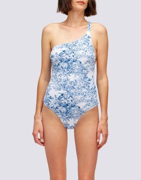 FAIRY - ONE-SHOULDER ONE-PIECE SWIMSUIT TOILE DE JOUY