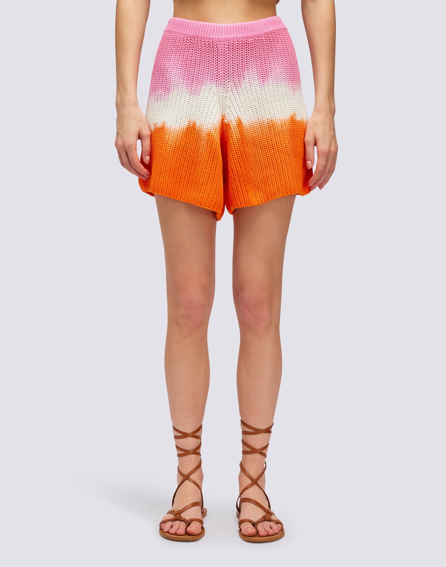 TIE-DYE KNIT SHORTS