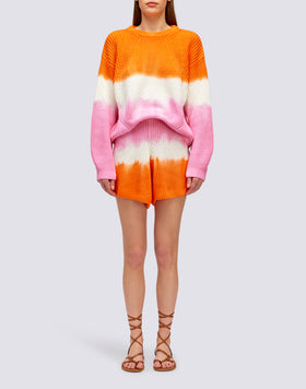 TIE-DYE KNIT SHORTS