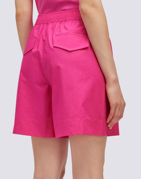 POPLIN SHORTS WITH AN ELASTIC WAIST