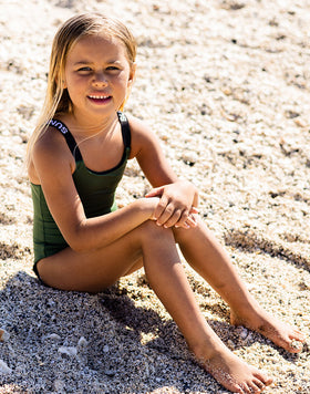 ONE-PIECE SWIMSUIT WITH LOGO STRAPS