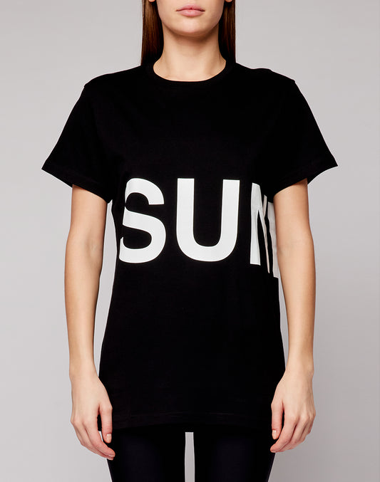 MAXI T-SHIRT IN ORGANIC COTTON WITH  LOGO PRINT