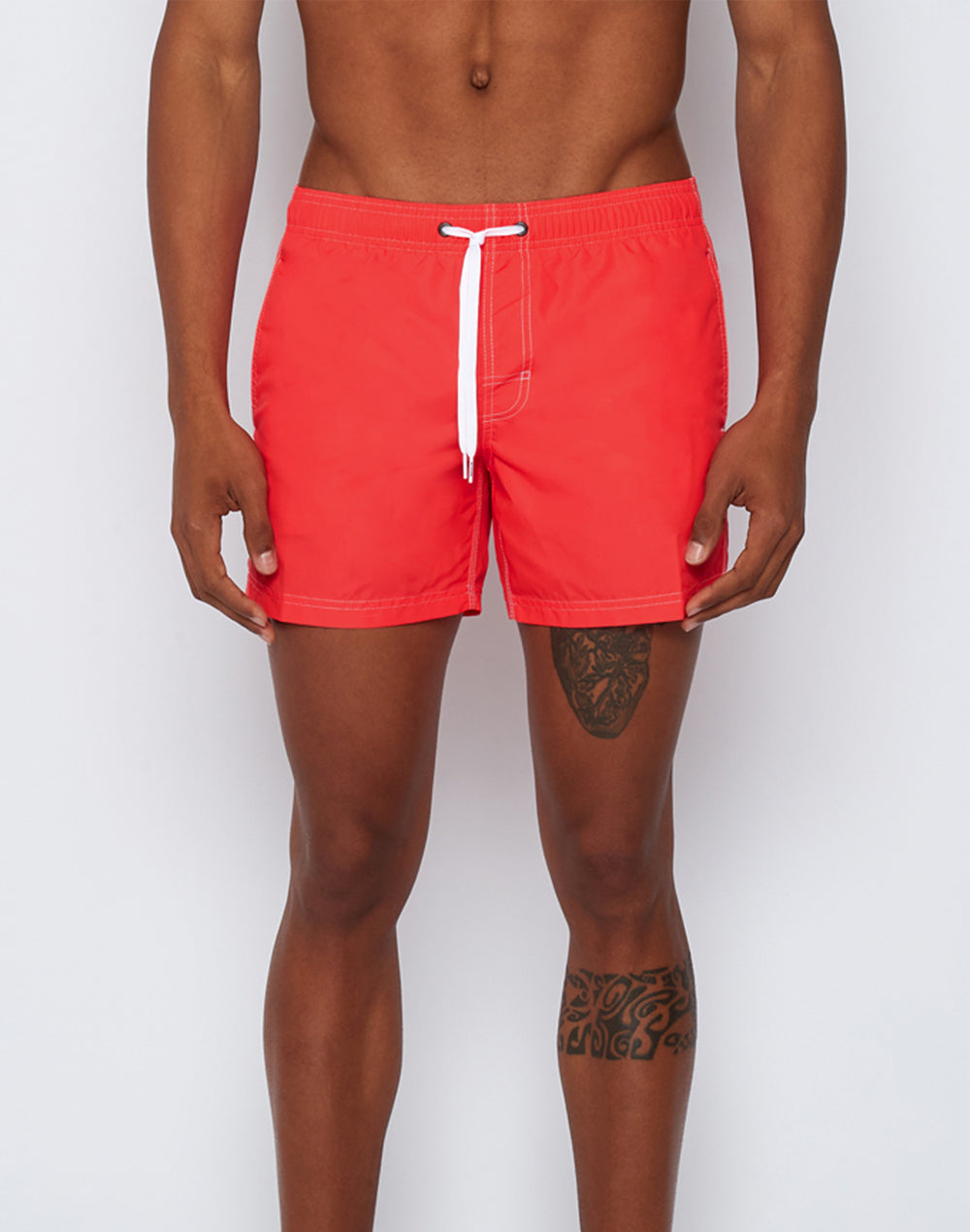 ICONIC TAFFETA STRETCH WAIST SWIM TRUNKS