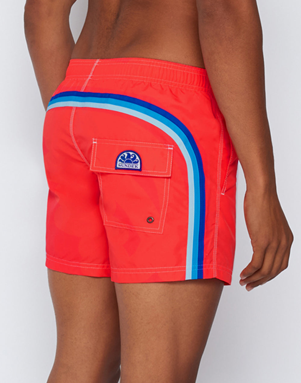 ICONIC TAFFETA STRETCH WAIST SWIM TRUNKS