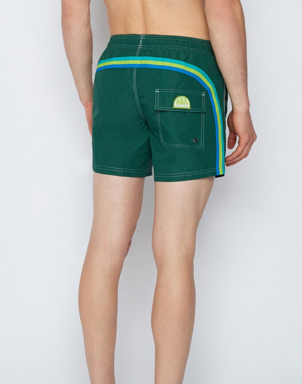 ICONIC TAFFETA SHORT SWIM SHORTS WITH AN ELASTICATED WAISTBAND