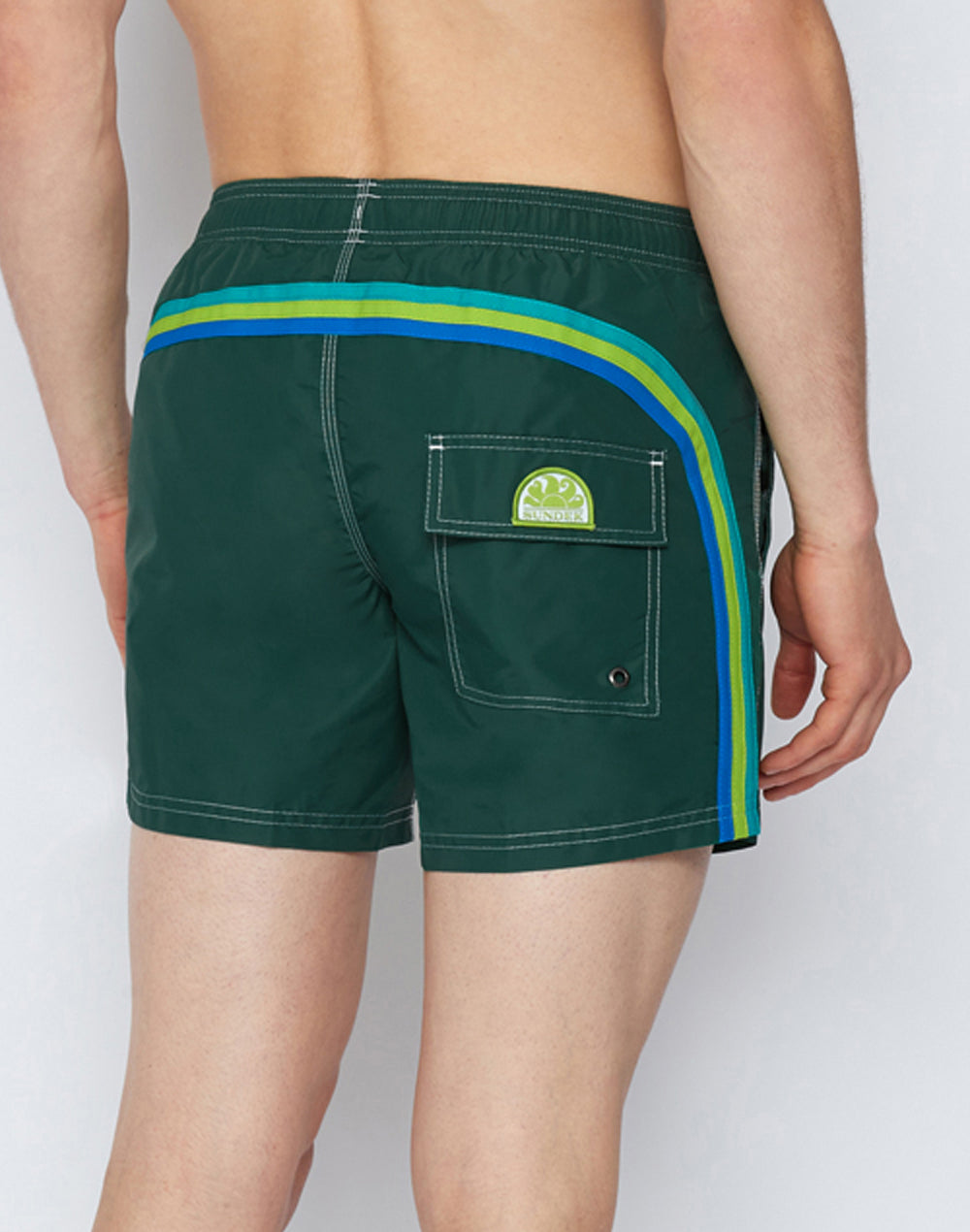 ICONIC TAFFETA SHORT SWIM SHORTS WITH AN ELASTICATED WAISTBAND