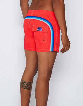 ICONIC TAFFETA STRETCH WAIST SWIM TRUNKS