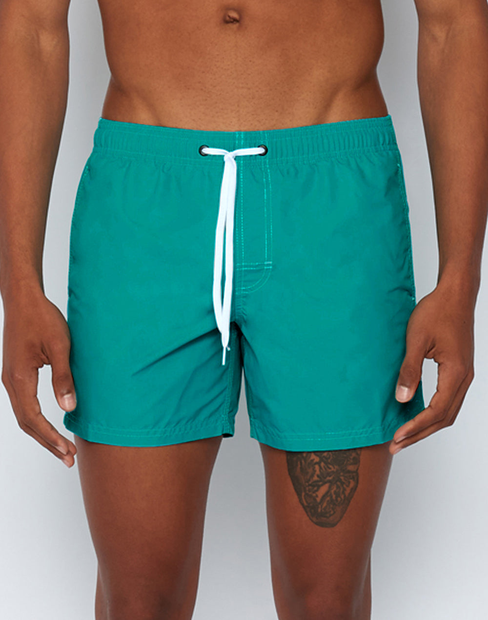 ICONIC TAFFETA STRETCH WAIST SWIM TRUNKS