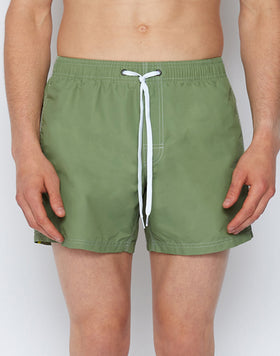 ICONIC TAFFETA STRETCH WAIST SWIM TRUNKS
