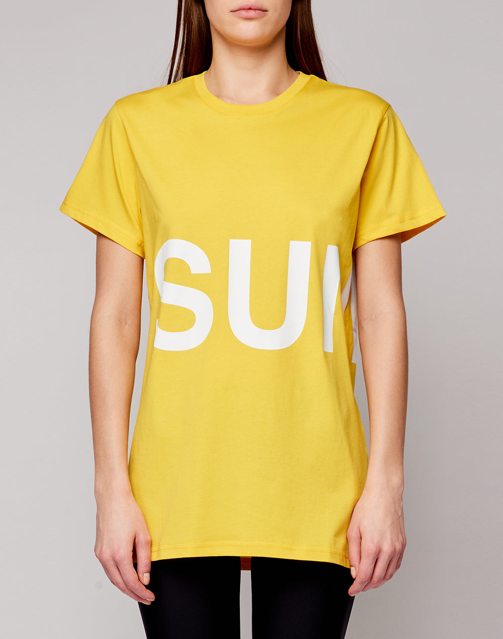 MAXI T-SHIRT IN ORGANIC COTTON WITH  LOGO PRINT