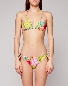 AMORA - BRIEFS WITH ADJUSTABLE BOWS AND FLOWER PRINT