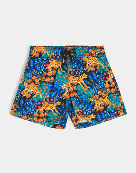 STRETCH WAIST SWIM TRUNKS