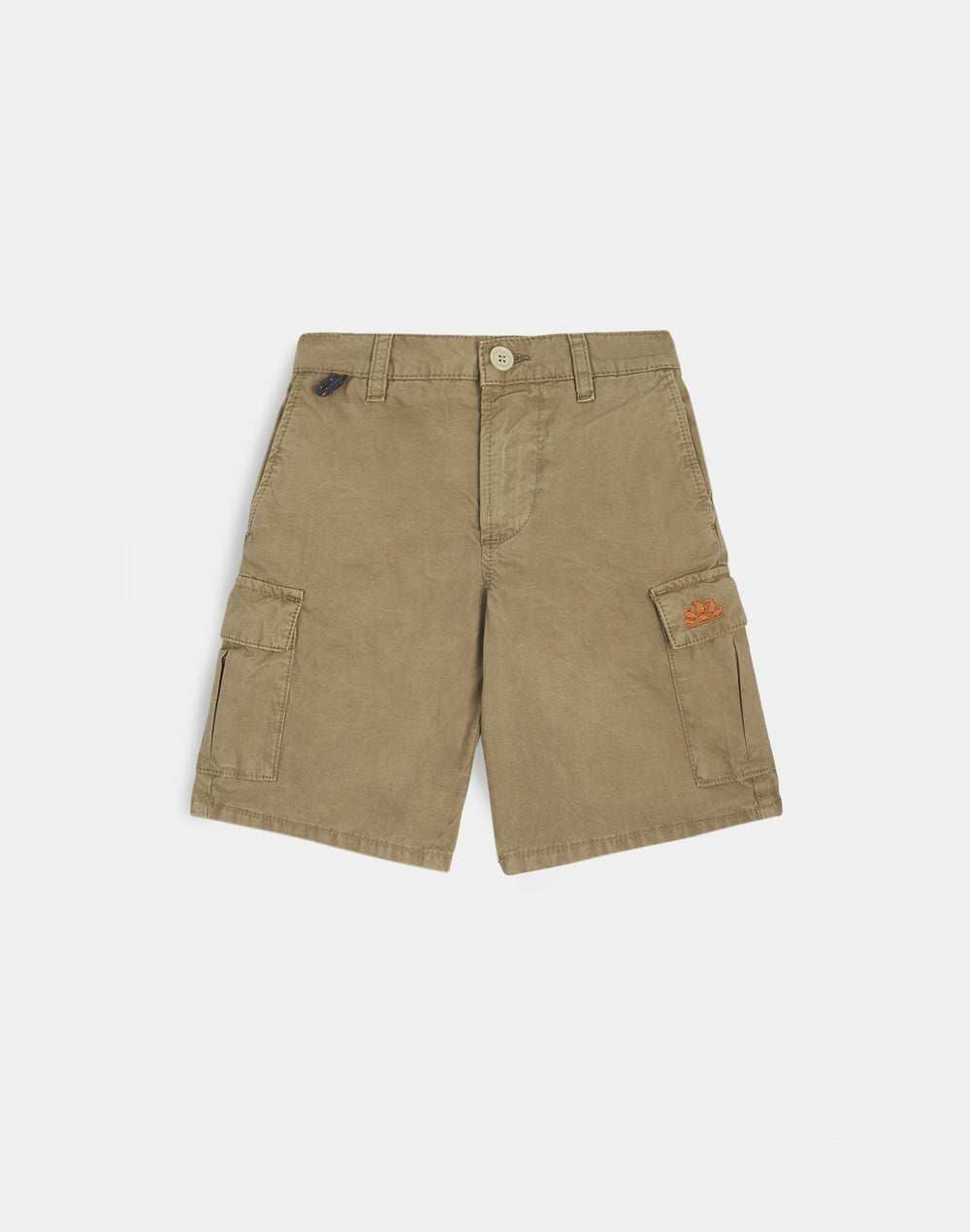 CARGO SHORTS IN GARMENT-DYED FABRIC WITH RAINBOW