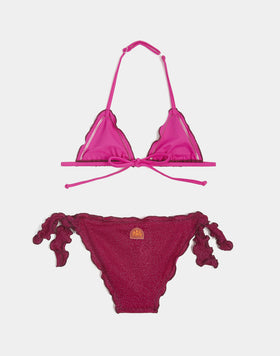MINI MAGNOLIA BIKINI WITH TRIANGLE TOP AND TIE-SIDE BRIEFS