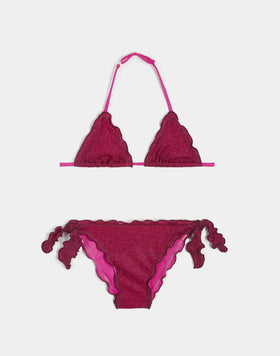 MINI MAGNOLIA BIKINI WITH TRIANGLE TOP AND TIE-SIDE BRIEFS