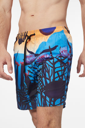 MEDIUM ELASTICATED WAIST BOARDSHORT WITH DREAMING PRINT