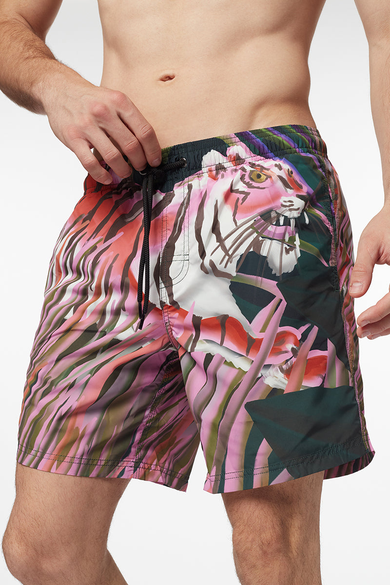 SAVANNAH PRINT MEDIUM ELASTICATED WAIST BOARDSHORT