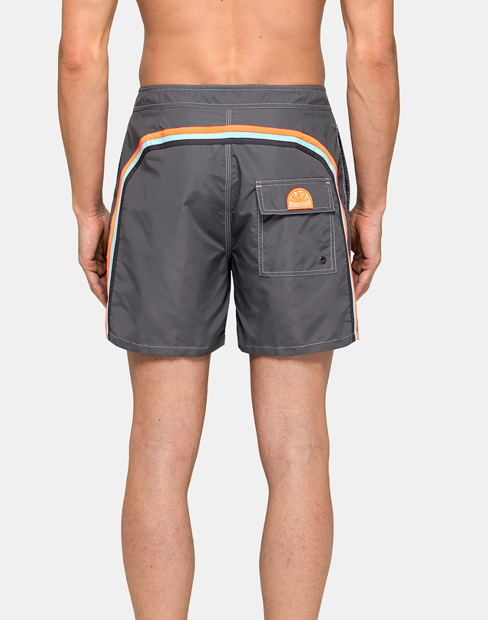 MID-LENGTH SWIM SHORTS WITH A FIXED WAISTBAND