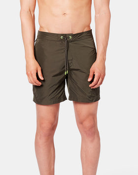 MID-LENGTH SWIM SHORTS WITH A FIXED WAISTBAND