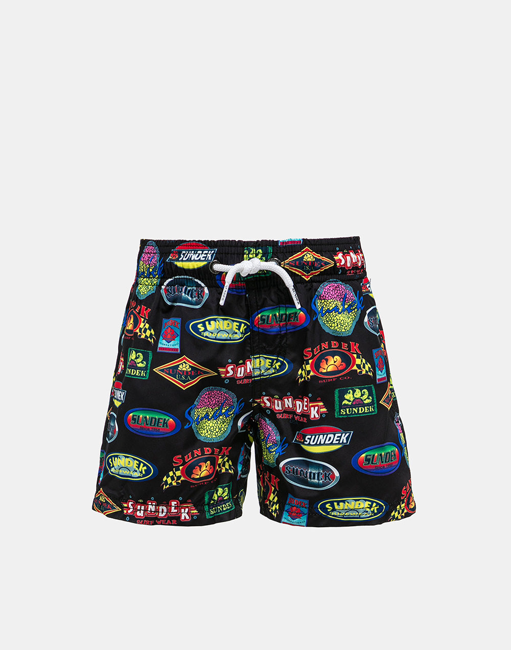 SHORT SWIM SHORTS WITH AN ELASTICATED WAISTBAND