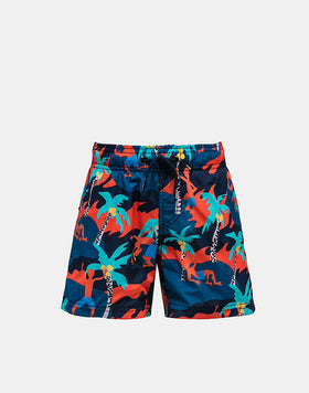 SHORT SWIM SHORTS WITH AN ELASTICATED WAISTBAND