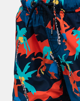 SHORT SWIM SHORTS WITH AN ELASTICATED WAISTBAND