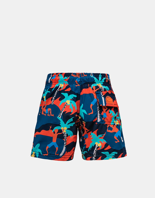 SHORT SWIM SHORTS WITH AN ELASTICATED WAISTBAND