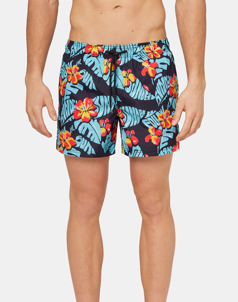 TROPICAL PRINT SHORT SWIM SHORTS