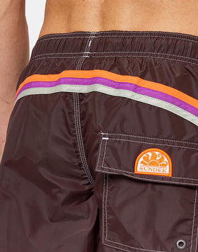SHORT SWIM SHORTS WITH AN ELASTICATED WAISTBAND ICONIC TAFFETA