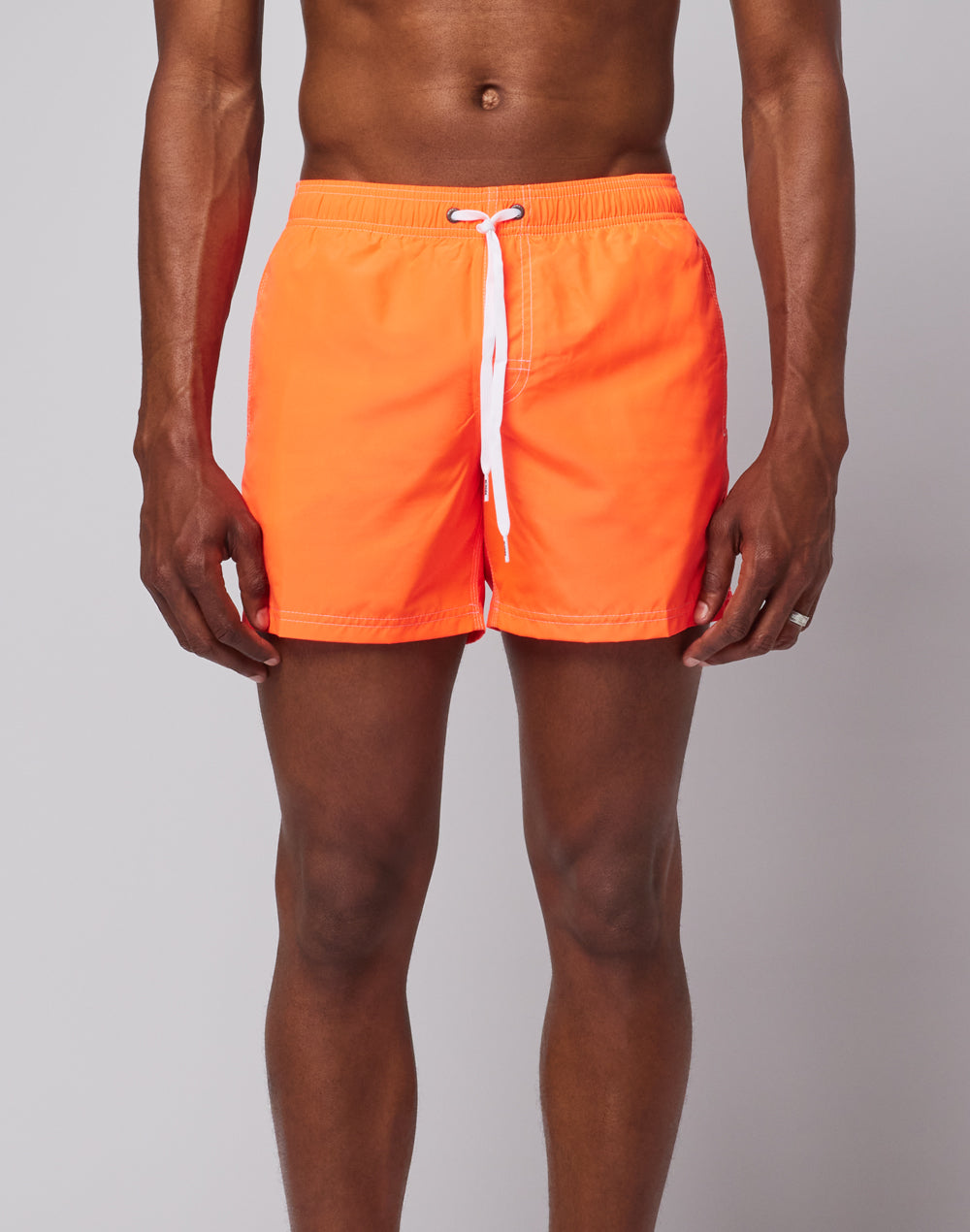 Mens neon orange swim on sale trunks