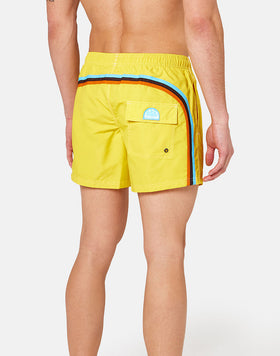 SHORT SWIM SHORTS WITH AN ELASTICATED WAISTBAND ICONIC TAFFETA