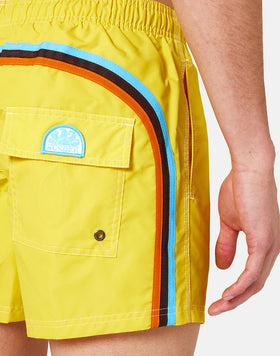 SHORT SWIM SHORTS WITH AN ELASTICATED WAISTBAND ICONIC TAFFETA