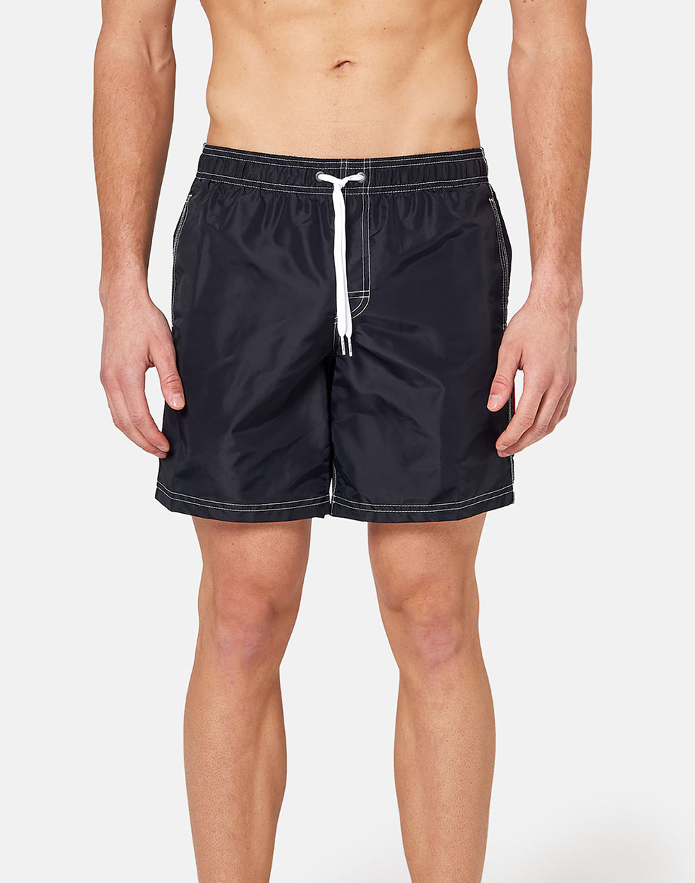 ICONIC TAFFETA MID-LENGTH SWIM SHORTS WITH AN ELASTICATED WAISTBAND