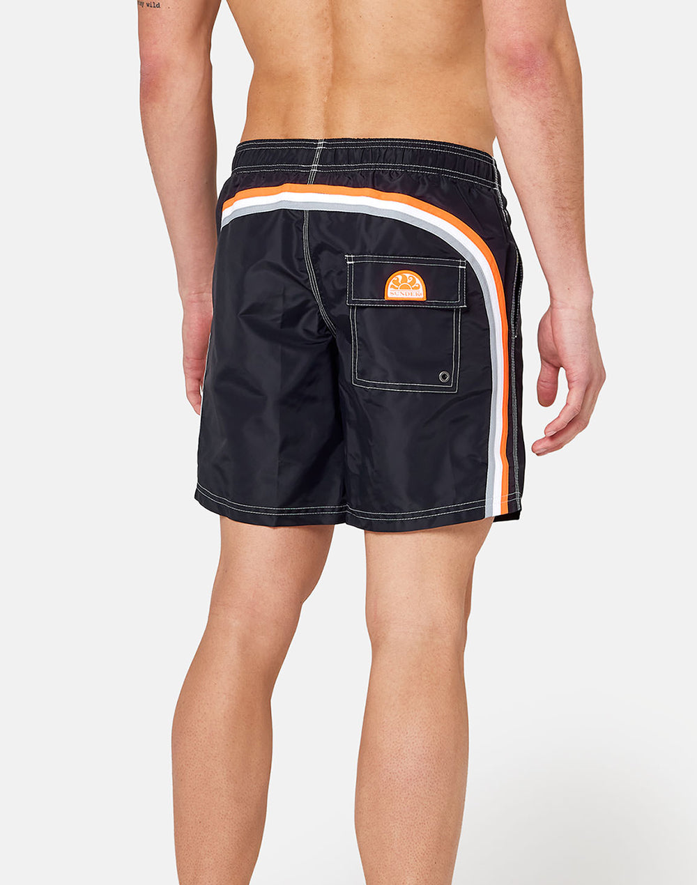 ICONIC TAFFETA MID-LENGTH SWIM SHORTS WITH AN ELASTICATED WAISTBAND