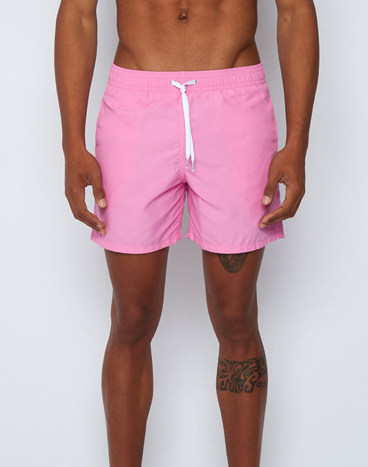 MID-LENGTH SWIM SHORTS WITH AN ELASTICATED WAISTBAND