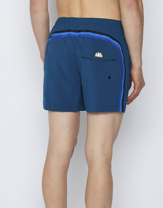 STRETCH SHORT SWIM SHORTS WITH AN ELASTICATED WAISTBAND