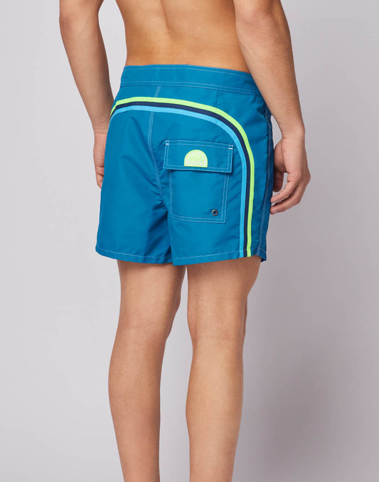 ICONIC TAFFETA FIXED WAIST SHORT SWIMSHORTS