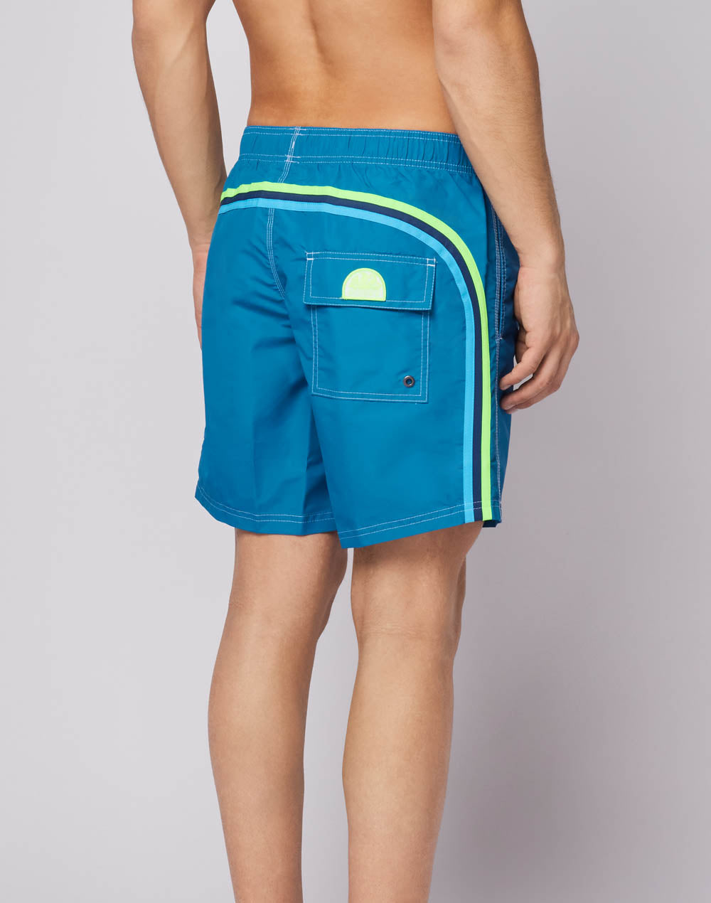 ICONIC TAFFETA MID-LENGTH SWIM SHORTS WITH AN ELASTICATED WAISTBAND