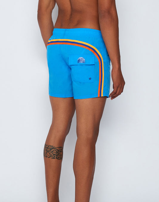 SHORT SWIM SHORTS WITH AN ELASTICATED WAISTBAND