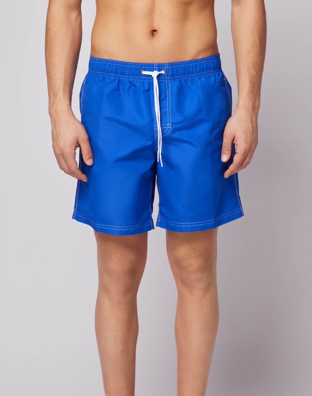 ICONIC TAFFETA MID-LENGTH SWIM SHORTS WITH AN ELASTICATED WAISTBAND