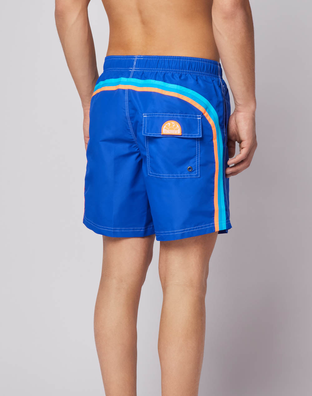 ICONIC TAFFETA MID-LENGTH SWIM SHORTS WITH AN ELASTICATED WAISTBAND