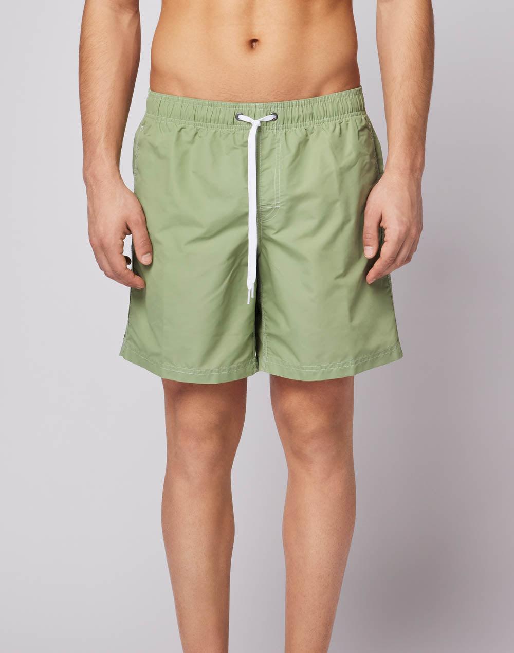 ICONIC TAFFETA MID-LENGTH SWIM SHORTS WITH AN ELASTICATED WAISTBAND